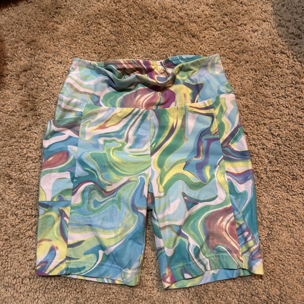Vibrant Swirl Patterned Shorts